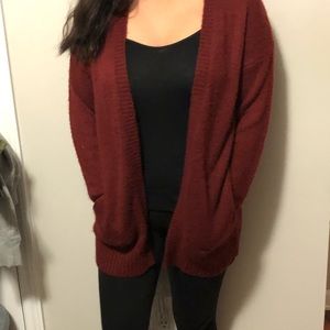 Maroon cardigan